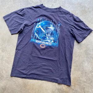 Y2K CHICAGO BEARS HELMET TEE  Graphic Large